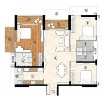 2 BHK Floor Plan