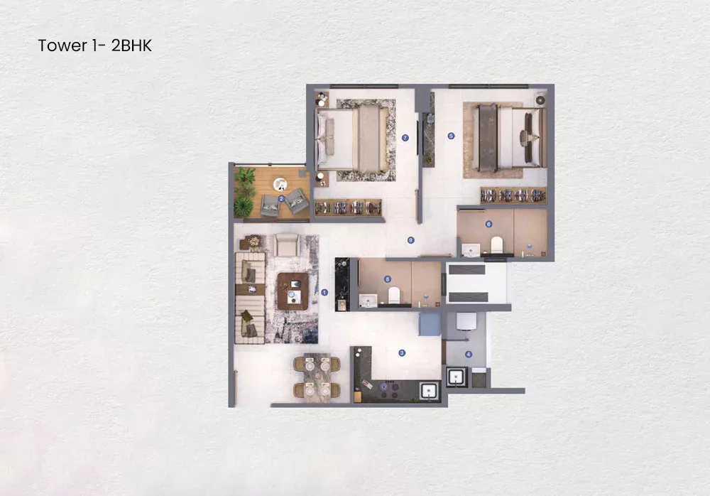 3 BHK Floor Plan